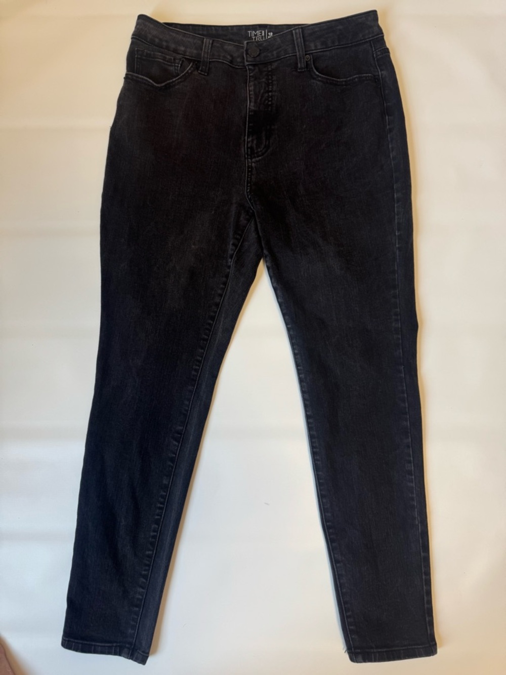 Time and Tru Women's Black High-Rise Skinny Jeans
